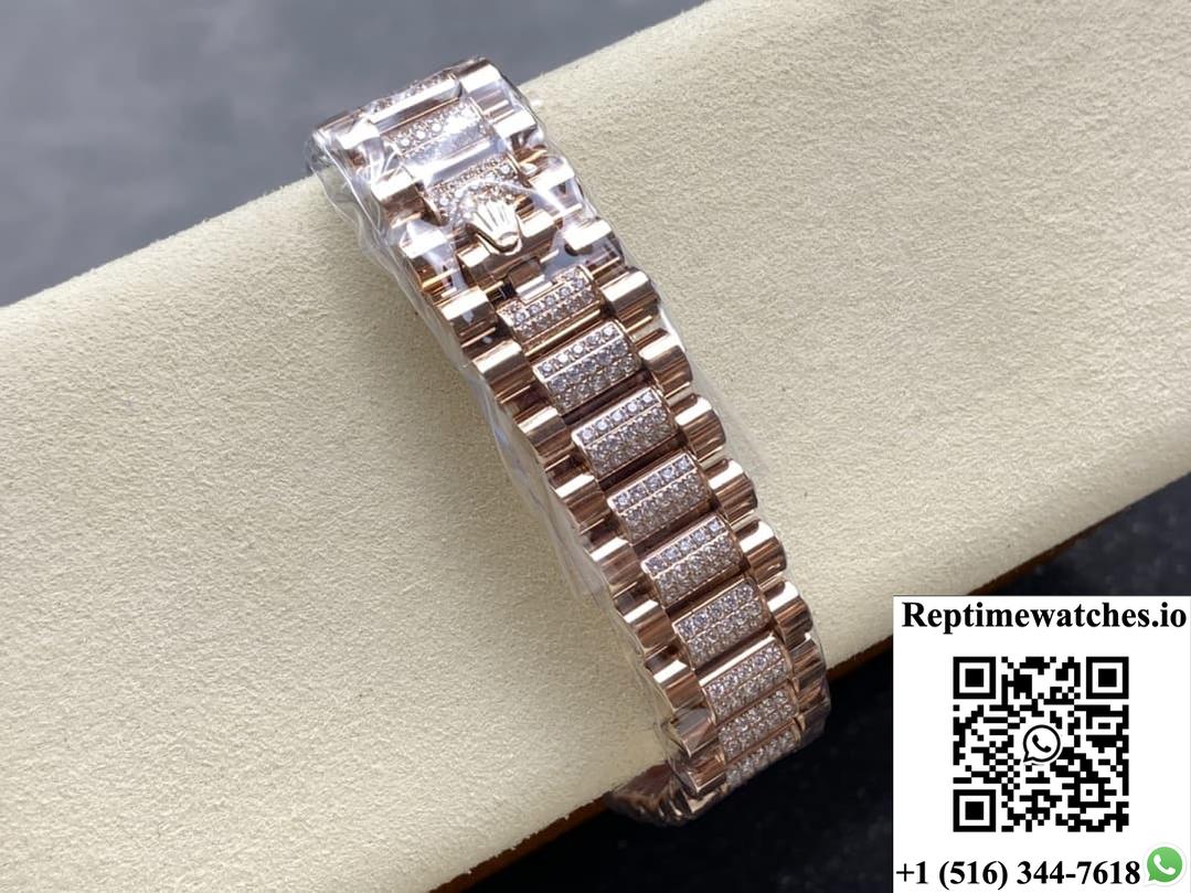 Rolex Day-Date M128345RBR-0020 8+ Factory Diamond Hour Markers