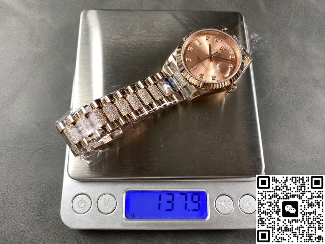 Rolex Day-Date M128235-0019 8+ factory rose gold color case