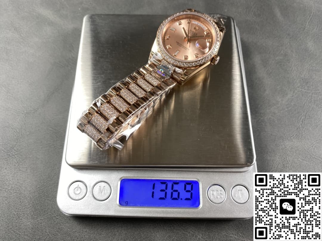 Rolex Day-Date M128345RBR-0020 8+ Factory Diamond Hour Markers