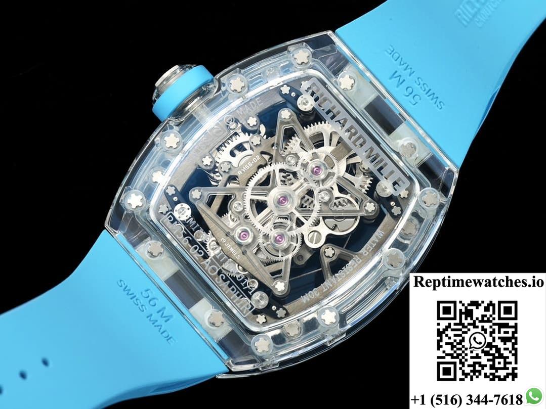 Richard Miller RM56-02 RM Factory Tourbillon Blue Rubber Strap