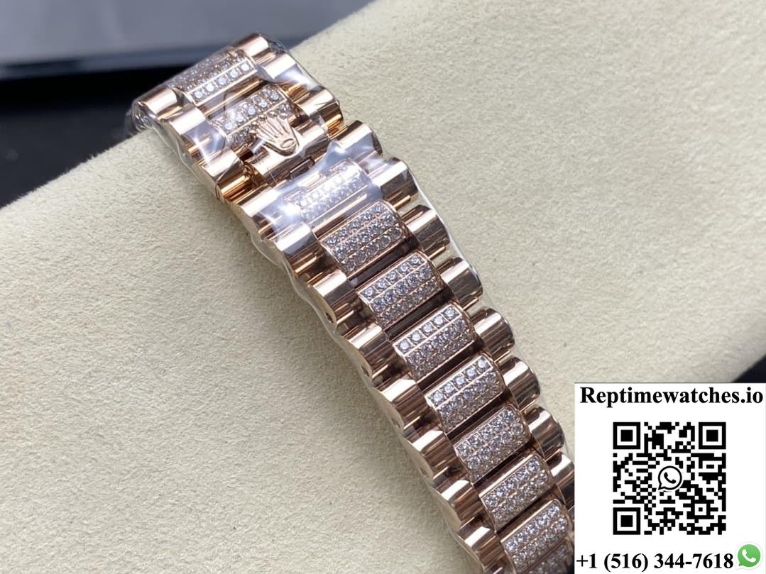 Rolex Day-Date M128235-0019 8+ factory rose gold color case