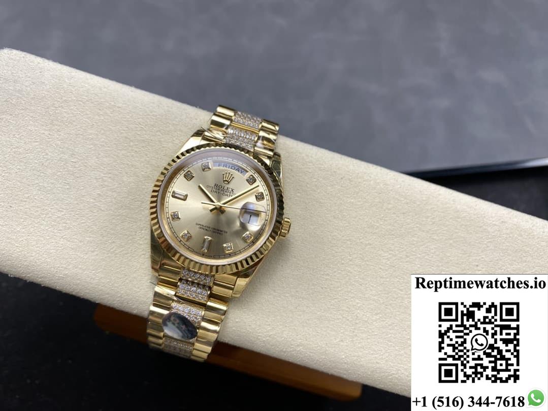 Rolex Day-Date M128238-0026 8+ Factory Diamond Hour Markers