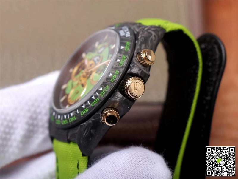 Rolex Daytona Cosmos Chronograph Carbon Fiber Edition Green Exploded Dragon Dial