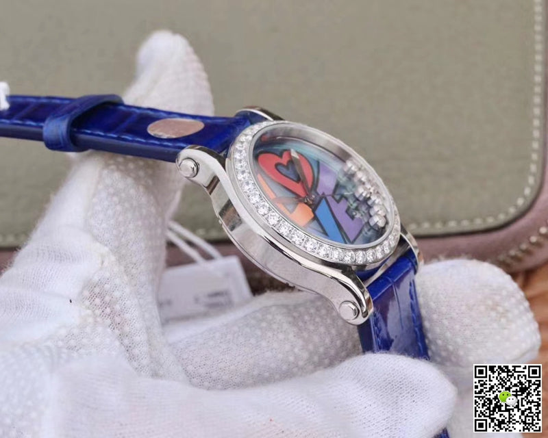 Chopard Happy Diamonds Happy Love 278559-3020 YF Factory Blue Mother Pearl Dial