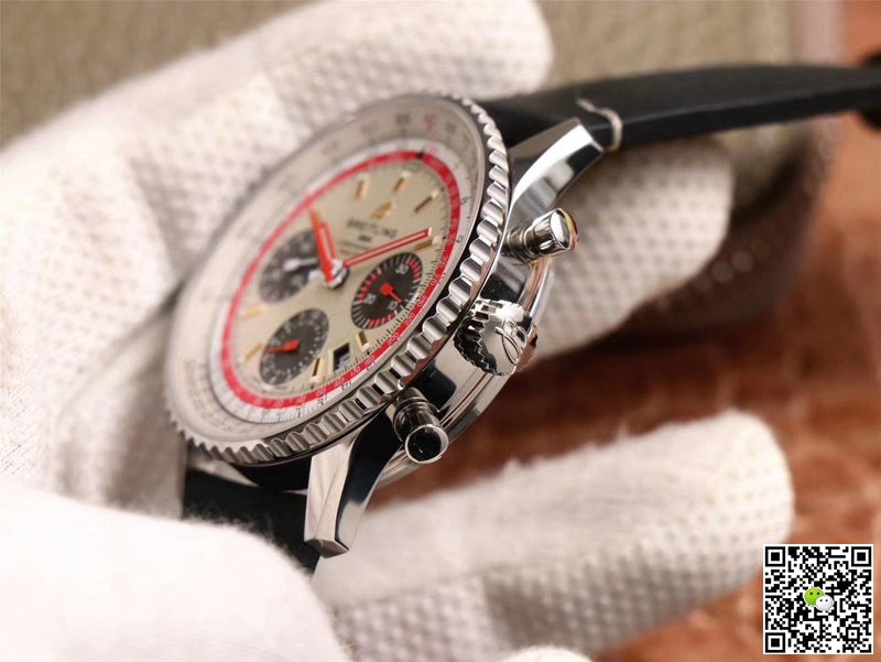 Breitling Navitimer 1 B01 Chronograph 43 TWA Edition AB01219A1G1X1 V9 Factory Silver Dial