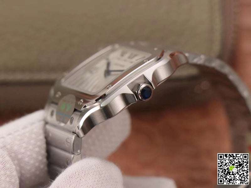 Cartier Santos WSSA0029 BV Factory Silver White Dial