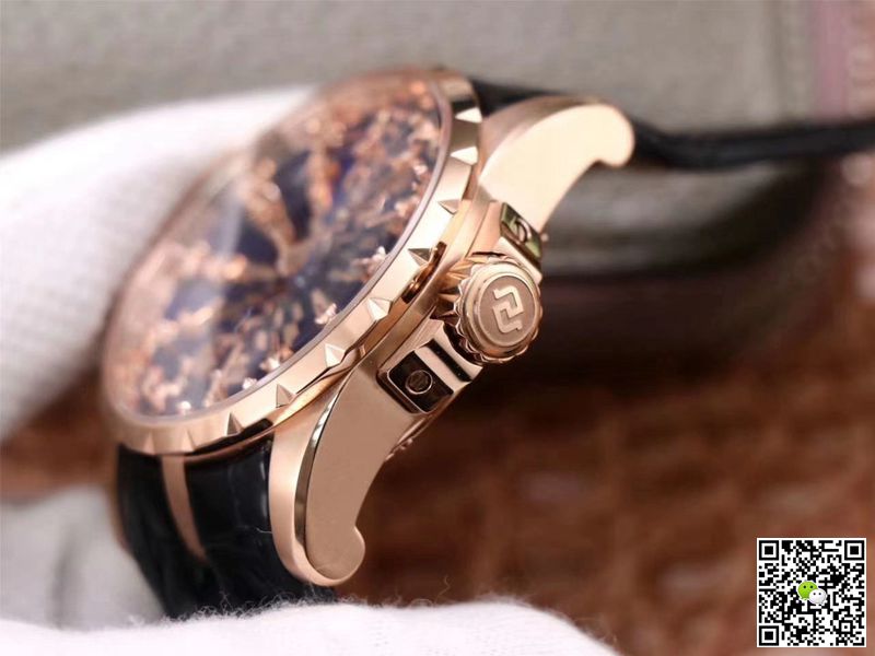 Roger Dubuis Excalibur RDDBEX0684 ZZ Factory Rose Gold Blue Dial