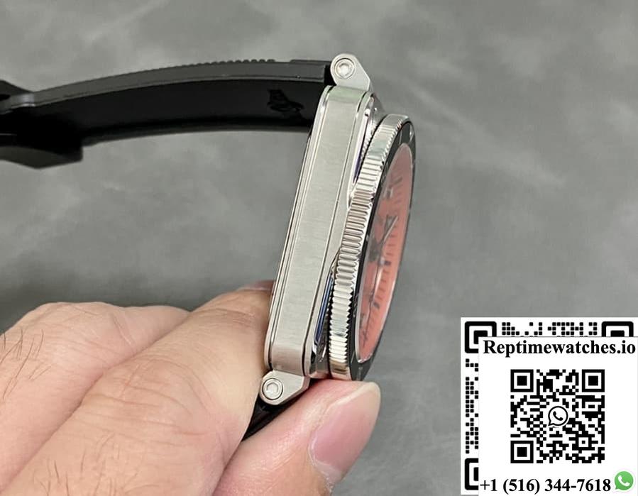Bell & Ross Instruments Br0392-D-O-St-Srb Br Factory Rubber Strap-Rep Time Watches