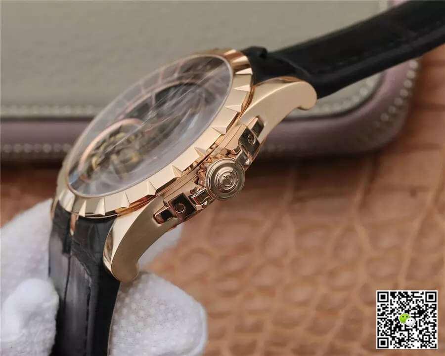 Roger Dubuis Excalibur RDDBEX0280 JB Factory Tourbillon Gold Case Black Dial