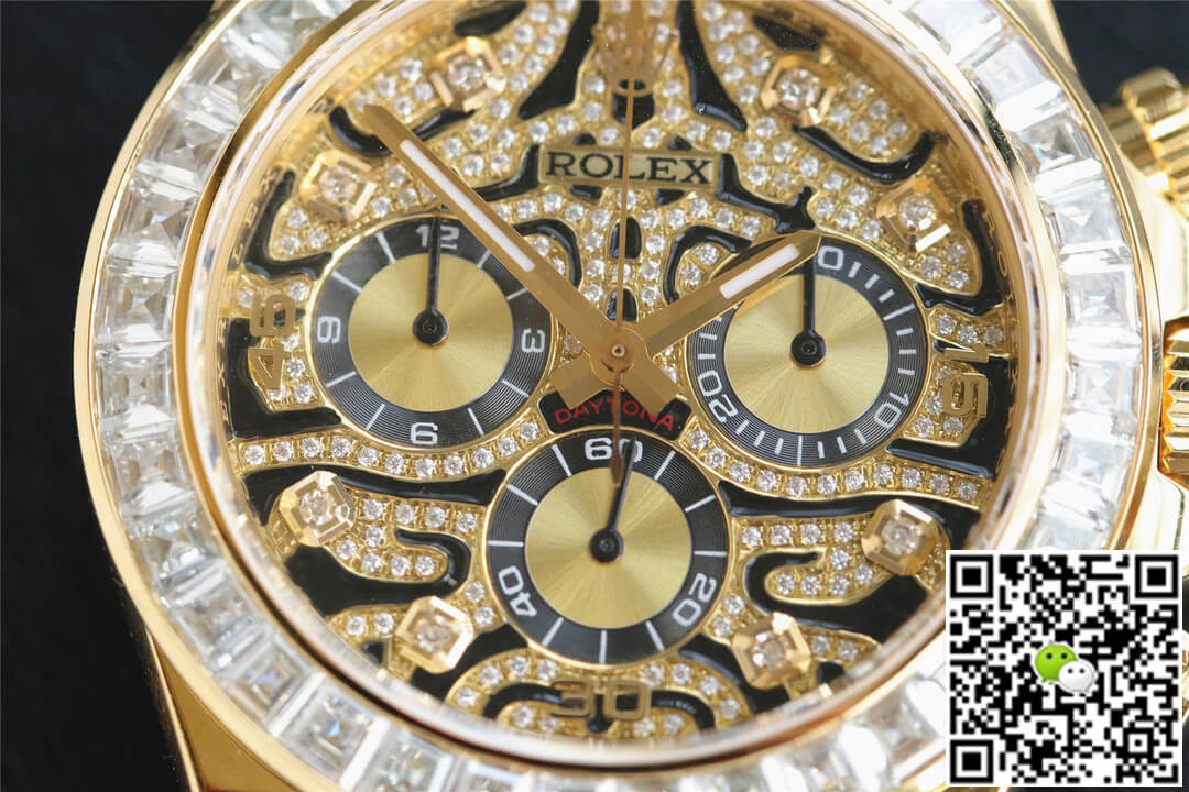 Rolex Cosmograph Daytona 116588 TBR Noob Factory Yellow Gold Diamond Bezel