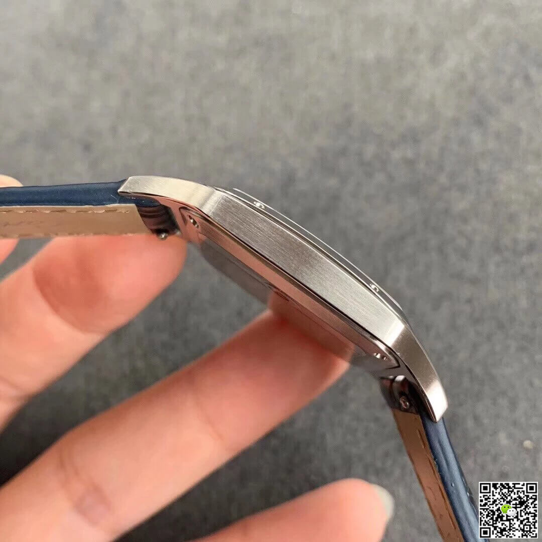 Cartier Santos WSSA0022 Blue Cowhide Strap