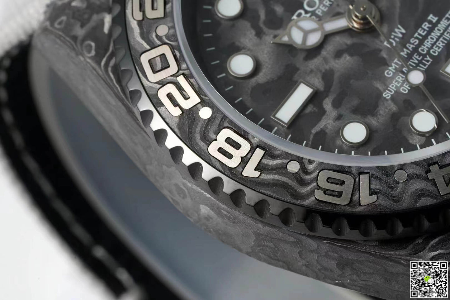 Rolex GMT-MASTER II Diw Carbon Fiber Dial Fabric Strap