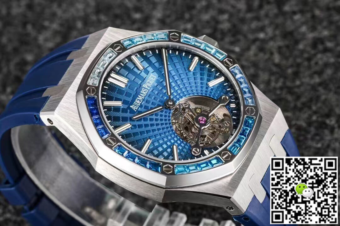 Audemars Piguet Royal Oak Tourbillon R8 Factory V3 Blue Rubber Strap