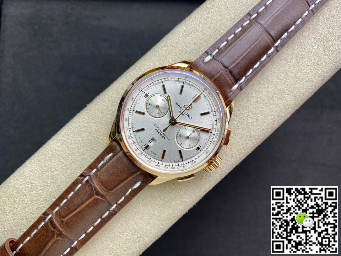 Breitling Premier RB0118371G1P1 GF Factory Leather Strap