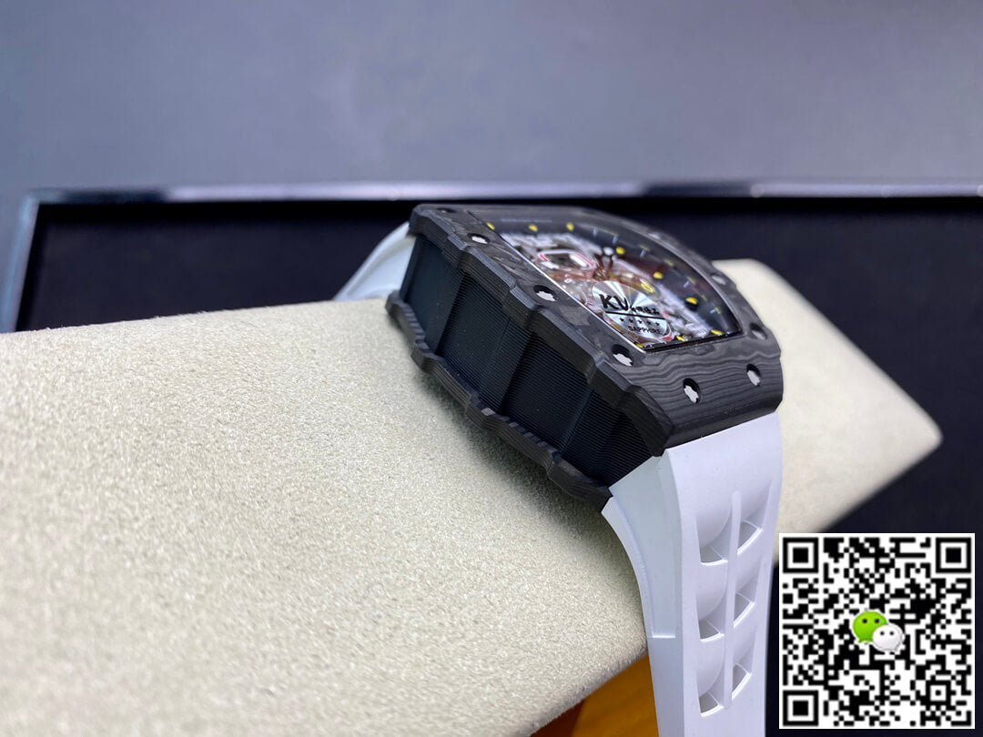 Richard Mille RM011-03 KV Factory Carbon Fiber White Strap