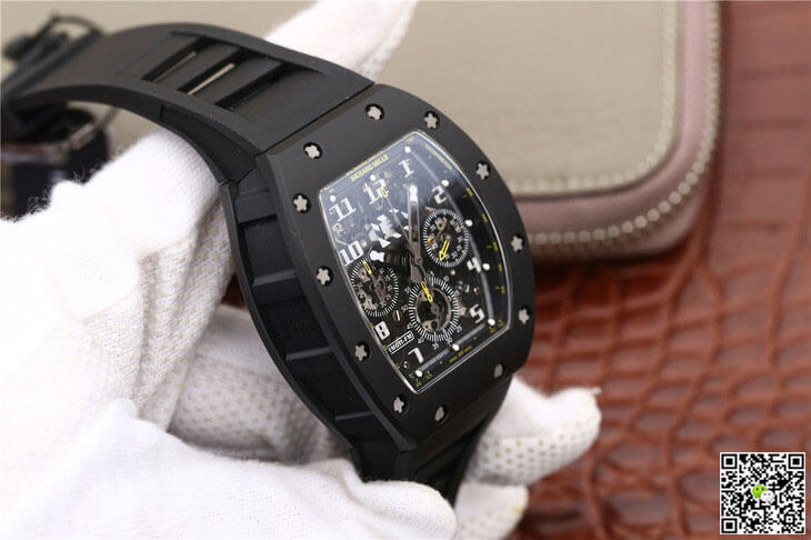 Richard Mille RM-011 KV Factory Carbon Fiber Black Strap