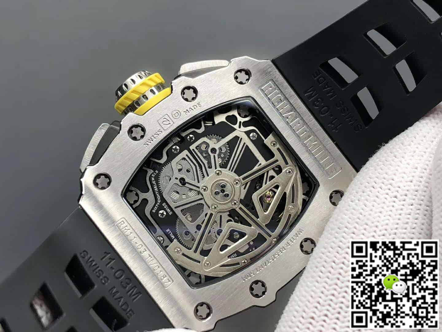 Richard Mille RM11-03 KV Factory Titanium Case Rubber Strap