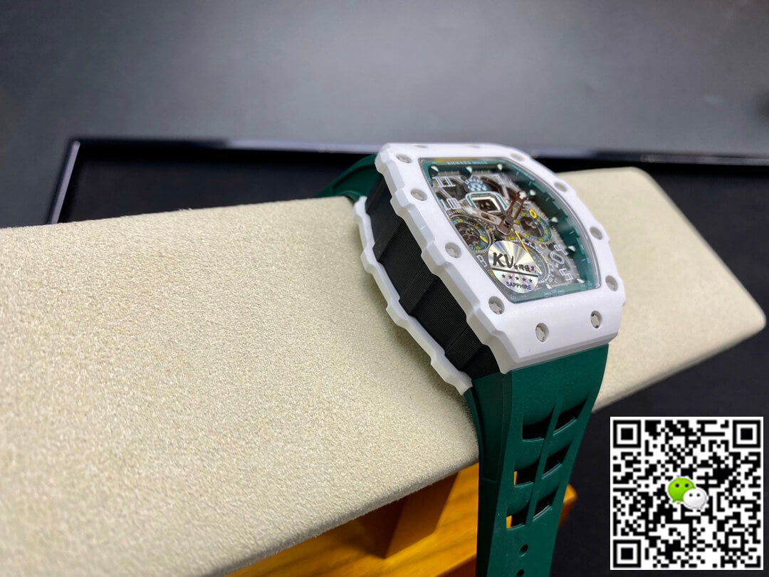 Richard Mille RM011-03 KV Factory White Ceramic Skeleton Dial