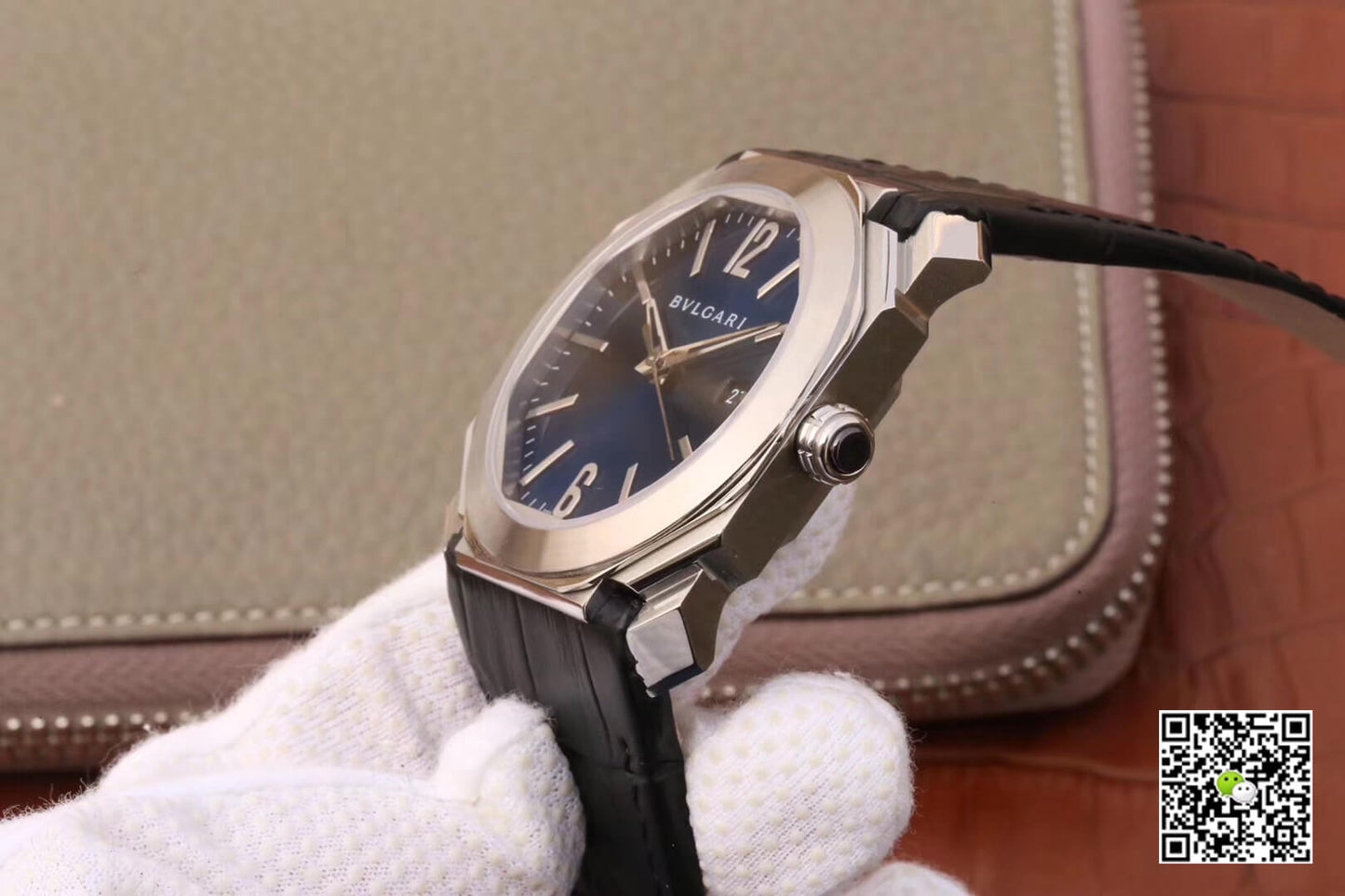 Bvlgari Octo 102429 BGO38C3SLD Dark Blue Dial