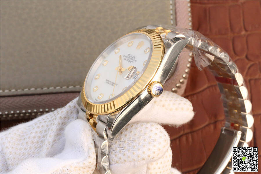 Rolex Datejust M126333-0018 EW Factory Yellow Gold White Dial