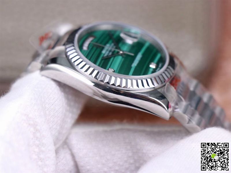 Rolex President Day Date 18038 Malachite Green Diamond Dial