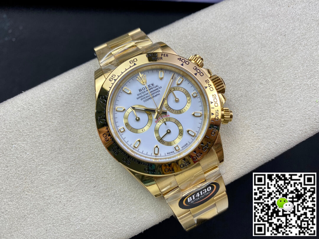 Rolex Daytona M116508-0001 BT Factory Yellow Gold White Dial