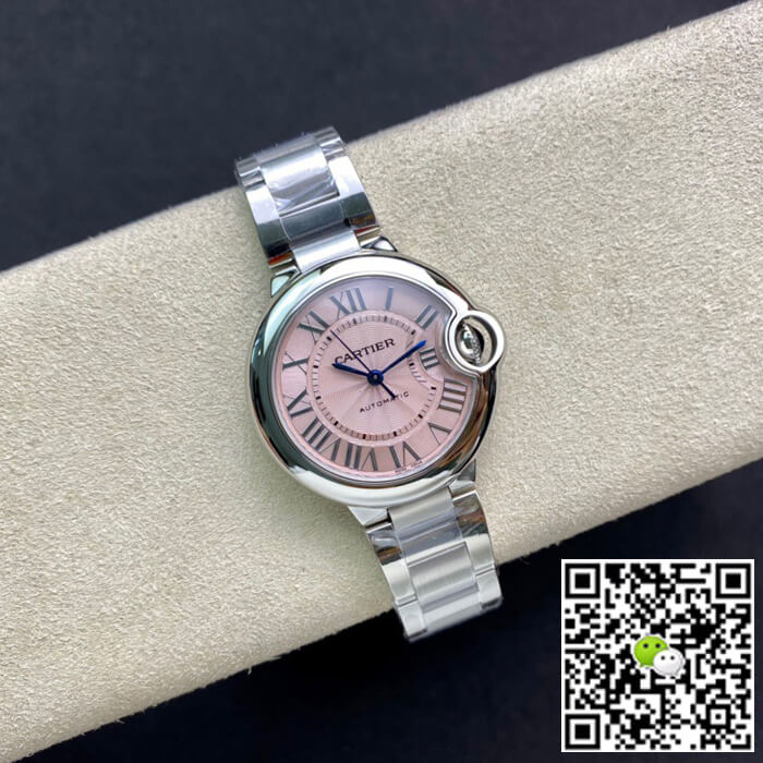 Ballon Bleu De Cartier 33MM W6920100 V6 Factory Pink Dial