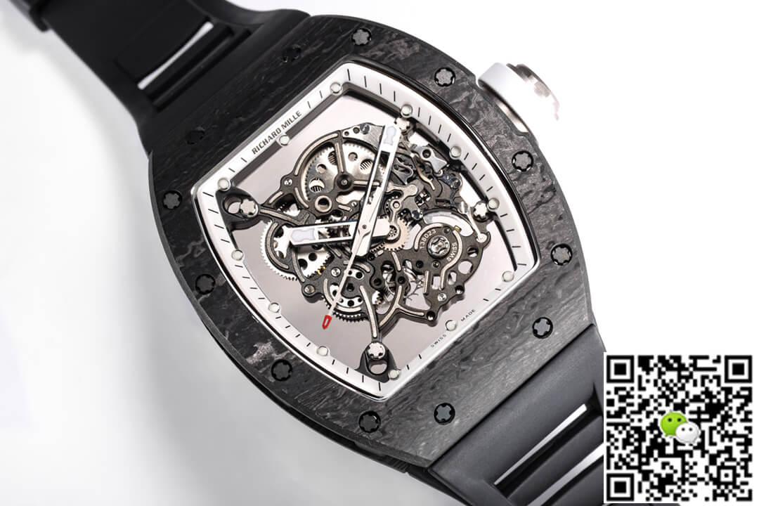 Richard Mille RM055 NTPT BBR Factory Black Rubber Strap