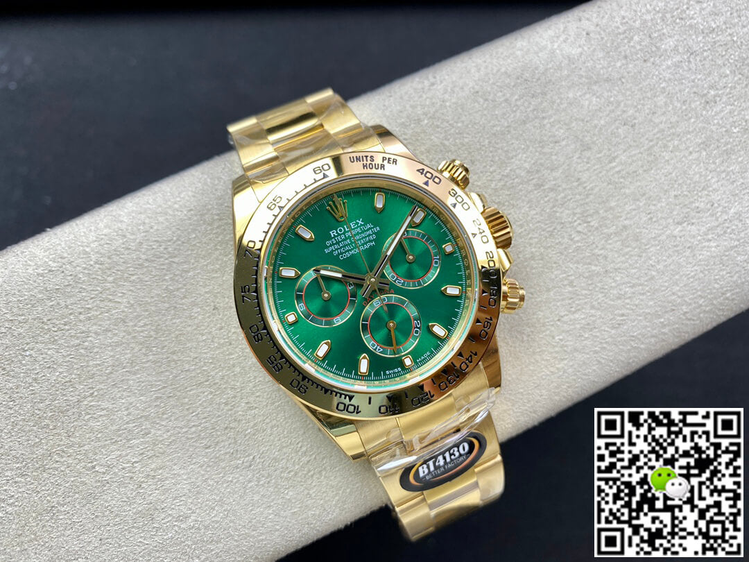 Rolex Daytona M116508-0013 BT Factory Yellow Gold Green Dial
