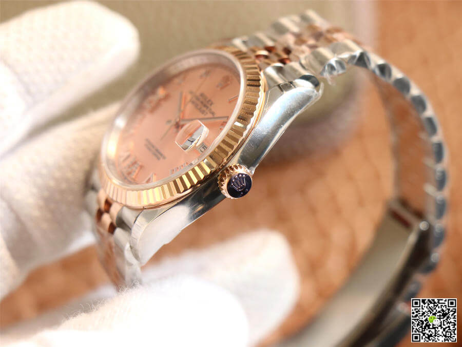 Rolex Datejust M126231-0027 EW Factory Diamonds Rose Gold Dial