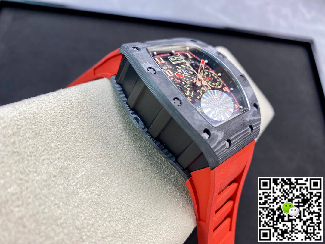 Richard Mille RM011 KV Factory V3 Red Rubber Strap