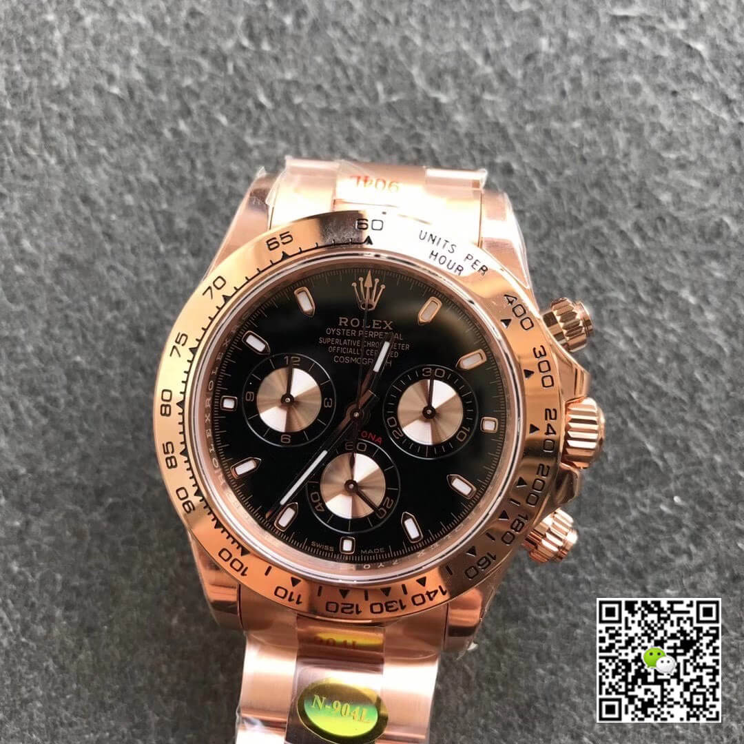 Rolex Daytona m116505-0008 Noob Factory Black Dial