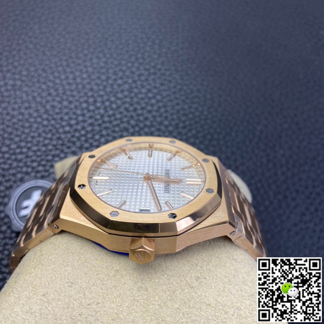 Audemars Piguet Royal Oak 15500 ZF Factory Rose Gold Version White Dial
