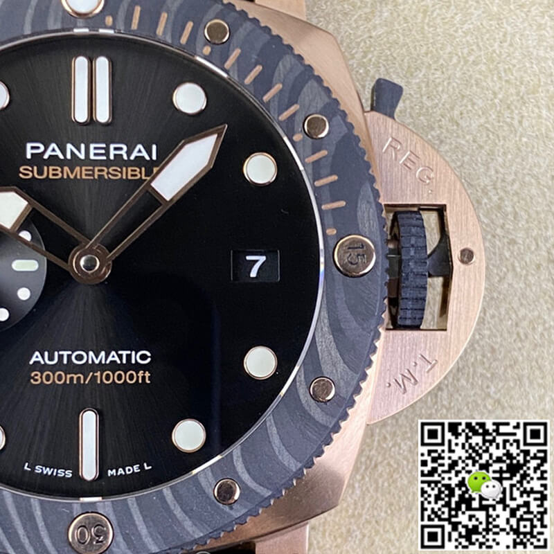 SBF Panerai Submersible PAM01070 VS Factory Carbon Fiber Bezel