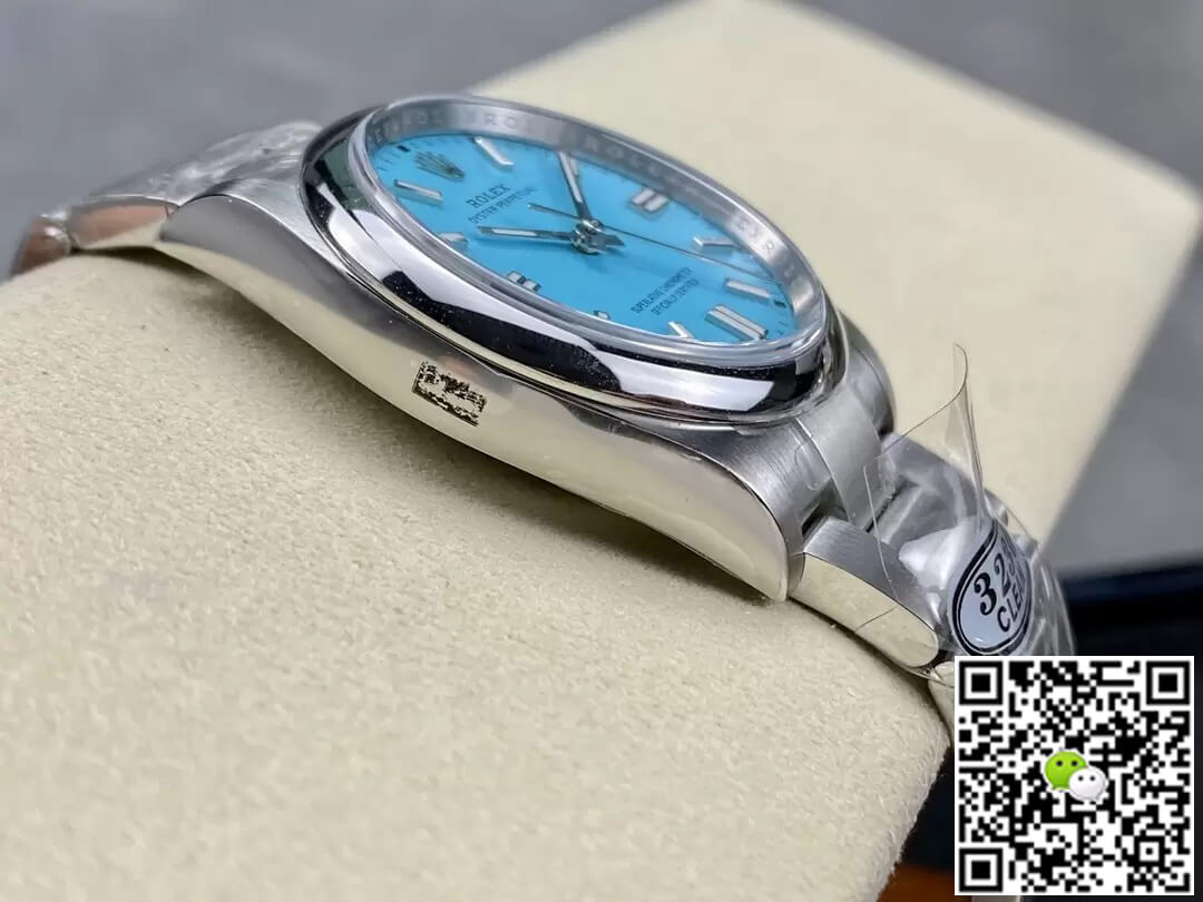 Rolex Oyster Perpetual M126000-0006 36MM Clean Factory Turquoise Blue Dial