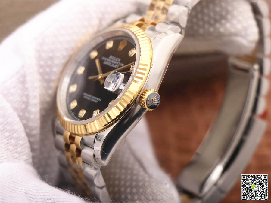 Rolex Datejust M126233-0021 EW Factory Diamond Black Dial