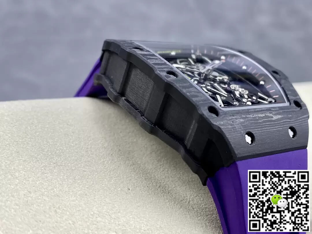 Richard Mille RM35-02 T+ Factory NTPT Carbon Fiber Purple Rubber Strap