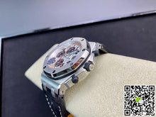 Audemars Piguet Royal Oak Offshore Panda 26170ST.OO.D101CR.02 Black Leather Strap JF Factory V2 White Dial