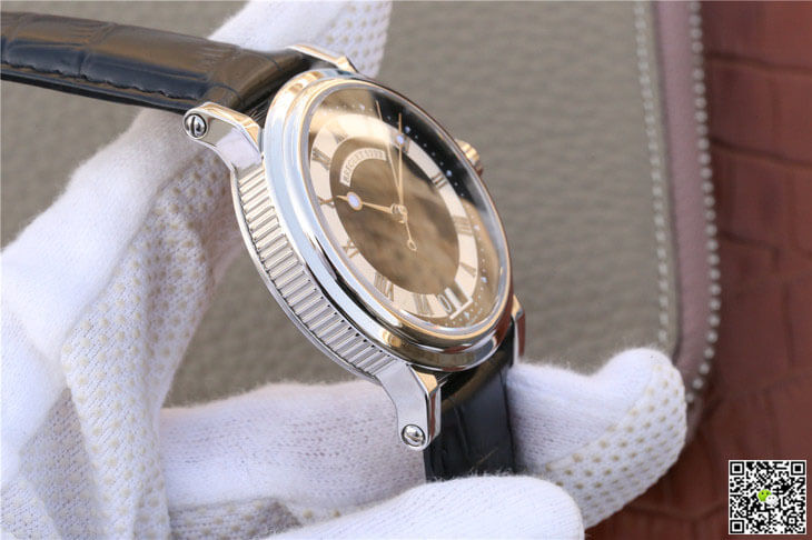 Breguet Marine 5817 Black Dial Cowhide Strap
