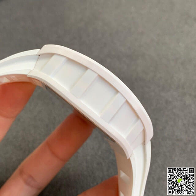 Richard Mille RM055 KV Factory V2 White Rubber Strap