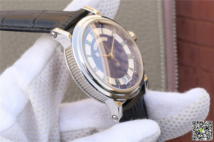 Breguet Marine 5817 Blue Dial Cowhide Strap