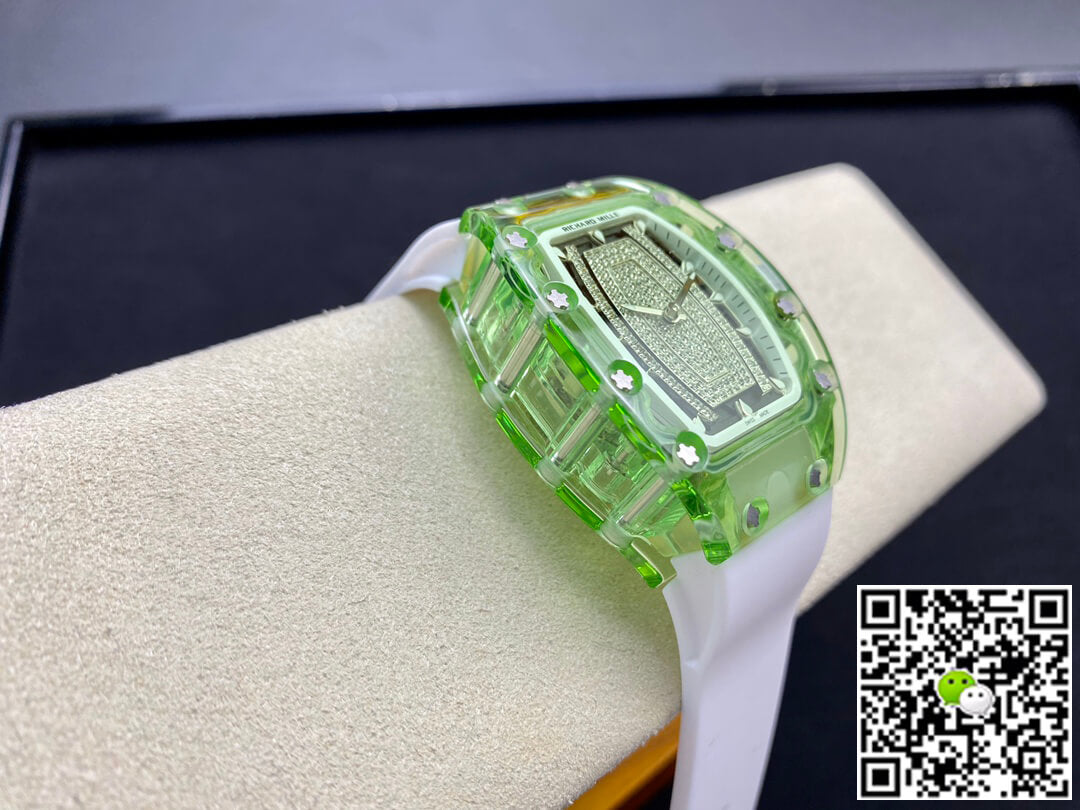 Richard Mille RM07-02 Pink Lady Sapphire RM Factory White Rubber Strap