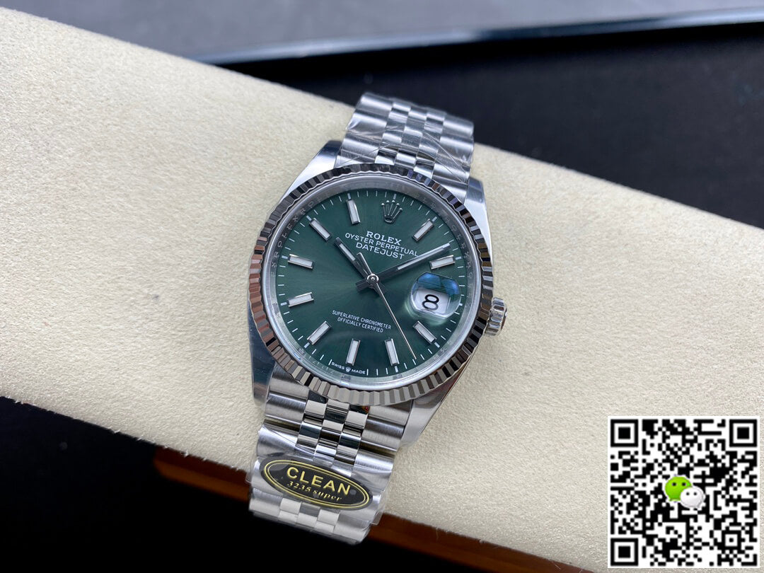 Rolex Datejust M126234-0051 36MM Clean Factory Green Dial