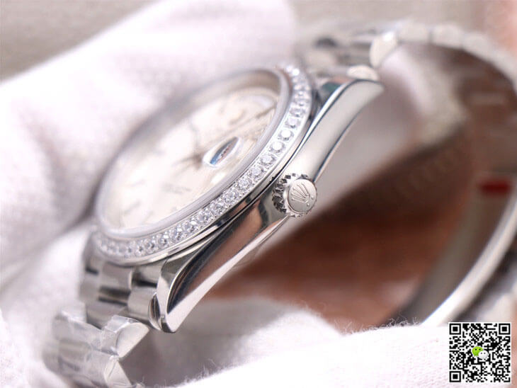 Rolex Day-Date M228349RBR-0007 EW Factory Silver Dial