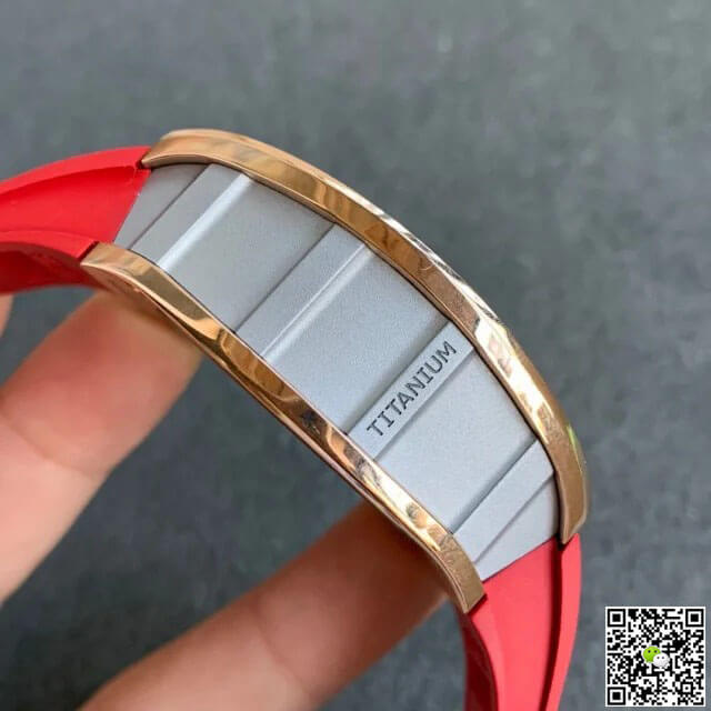 Richard Mille RM011 KV Factory Titanium Case Red Strap