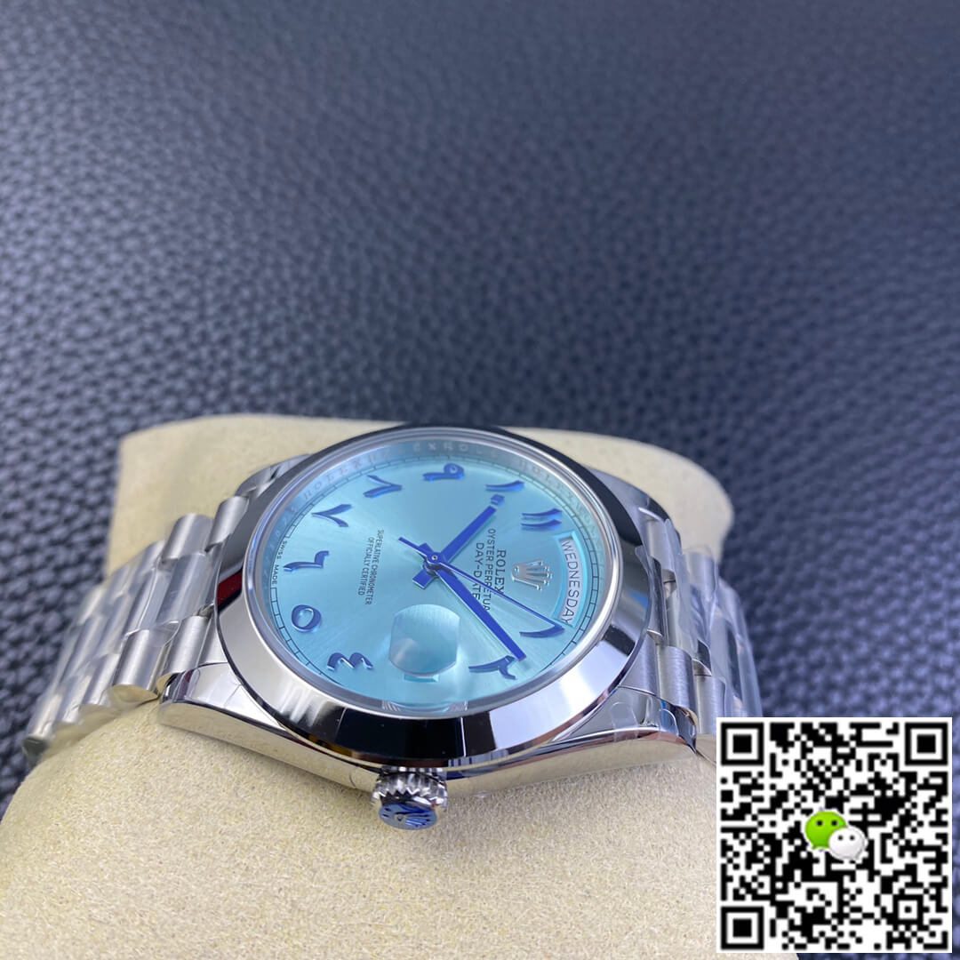 Rolex Day Date BP Factory Middle East Customization Stainless Steel Ice Blue Dial