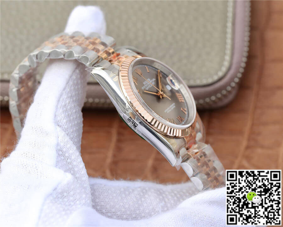 Rolex Datejust 116231-0087 36MM GM Factory Rose Gold Silver Dial