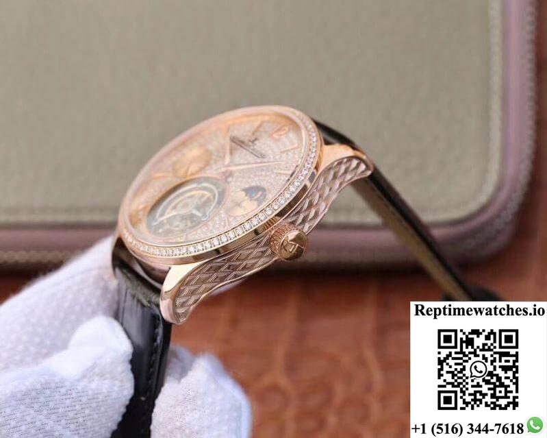 Jaeger-Lecoultre Master Complication Functions Tourbillon 18K Rose Gold Diamonds Dial-Rep Time Watches