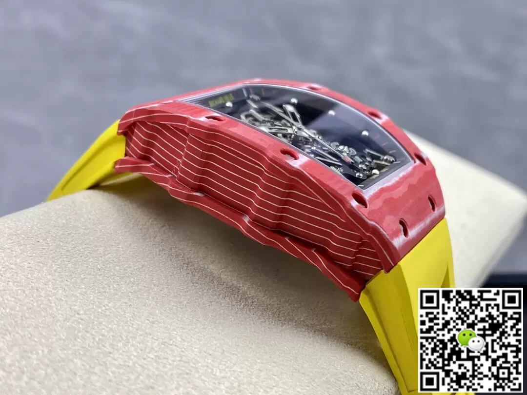 Richard Mille RM35-02 T+ Factory Carbon Fiber Case Yellow Rubber Strap