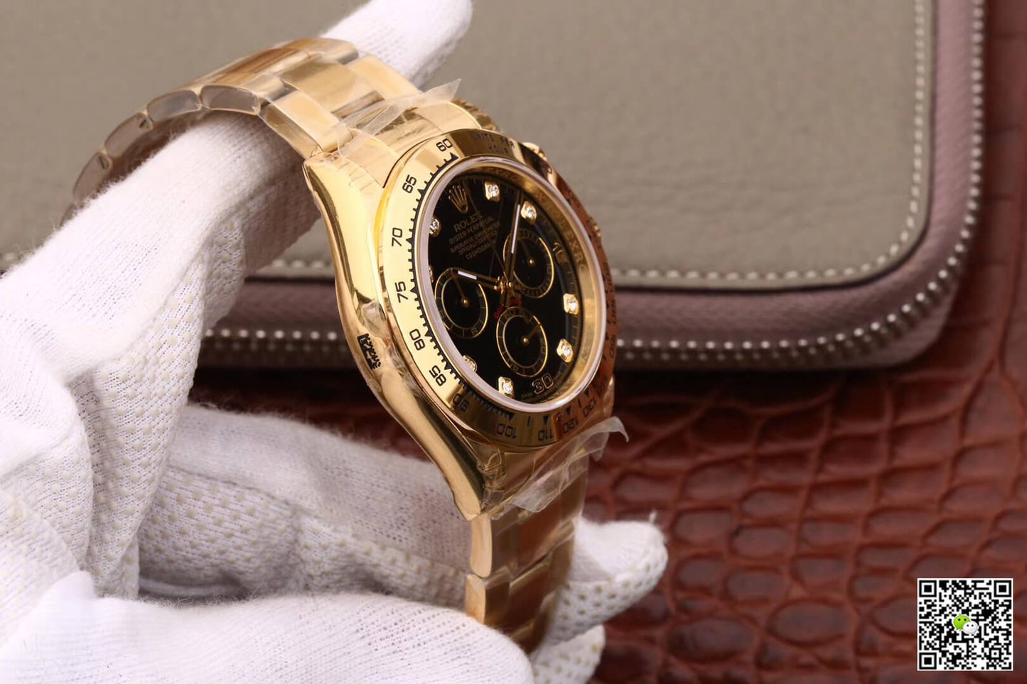 Rolex Daytona Cosmograph M116508-0008 JH Factory Diamonds Black Dial